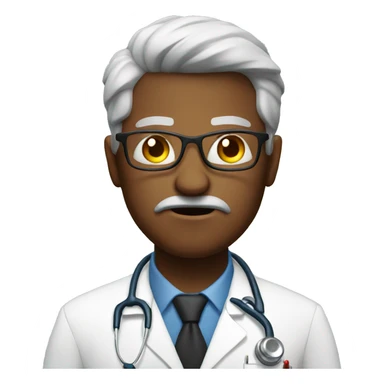 Doctor with angry face sticker