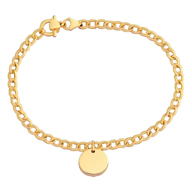 Elegant gold bracelet with Imogen charm sticker