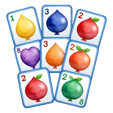 watercolor Lotto cards sticker