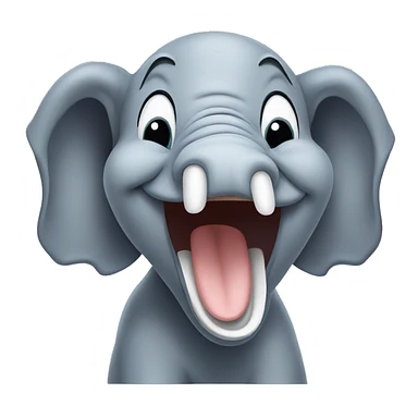 Elephant laughing sticker