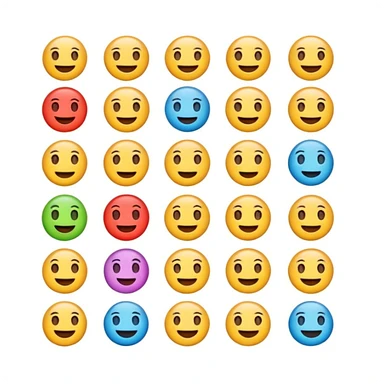 Cute list of emoji sticker