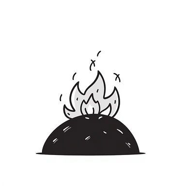 simple bush on fire with flames sticker