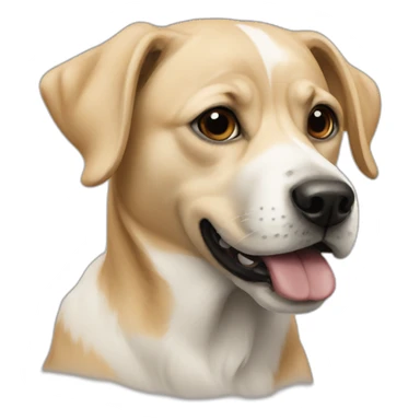 dog draws art sticker