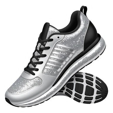 glitter running shoes no brand sticker