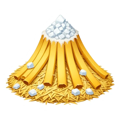 Straw and a pile of salt sticker