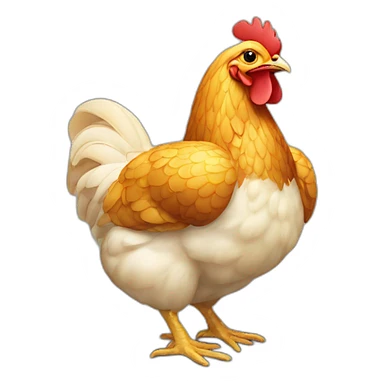 Poulet sur tortue sticker