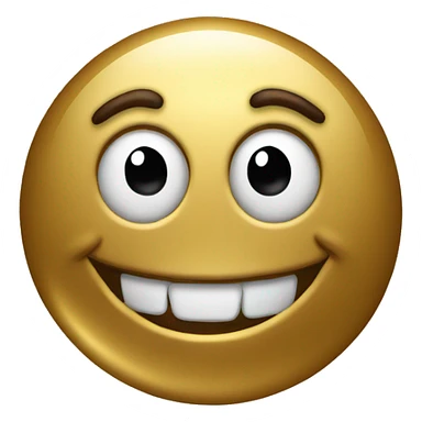 smile face poop made of gold sticker