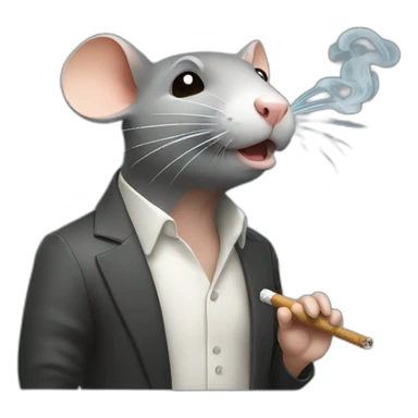A Rat smoking sticker