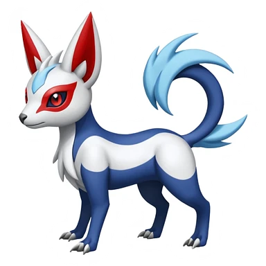 Garurumon-Meloetta-Zangoose-Absol-fusion-hybrid-creature (full body) sticker