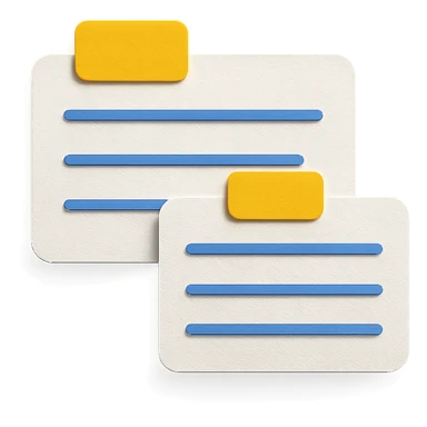 layered paper look white flashcards sticker