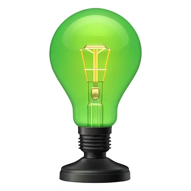 1980s green lighting lamp sticker