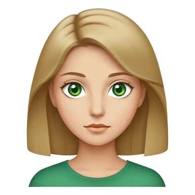 Loiro escuro cabelo e olhos verdes  sticker