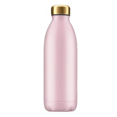 light pink water bottle gold metal lid sticker