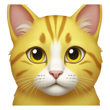 electric yellow cat sticker