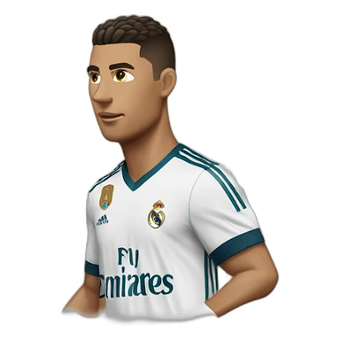 Ronaldo with real madrid jersey sticker