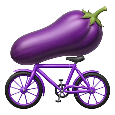 Egg plant on bike sticker