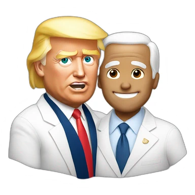 donald trump showing his love to Joe Biden sticker