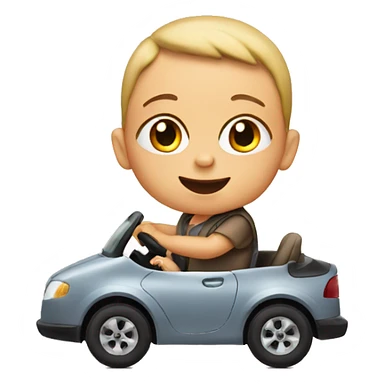 Baby driving a car sticker