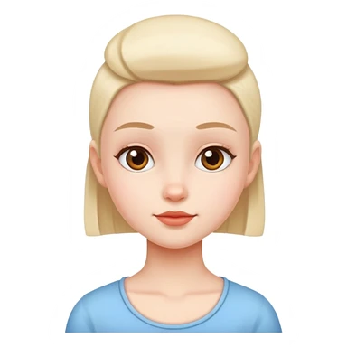 cute girl character with flat top head sticker