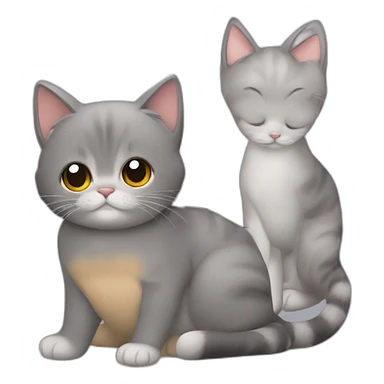 Gata cor cinza com manchinhas amarelinhas crarinha sticker