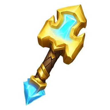 create a golden lightning hammer for the holypaladin classfrom world o wacraft sticker