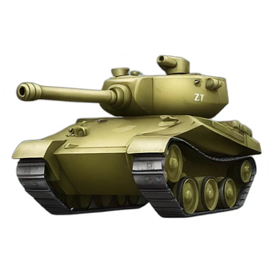 tank with letter z sticker