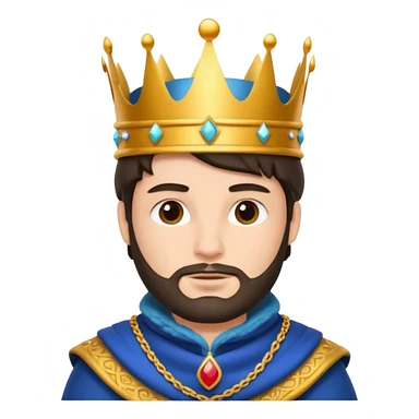 king in winter clothes   sticker
