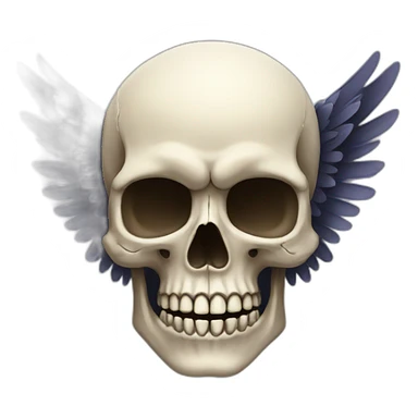 skull with wings sticker
