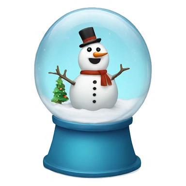 Snow globe  with snowman inside sticker