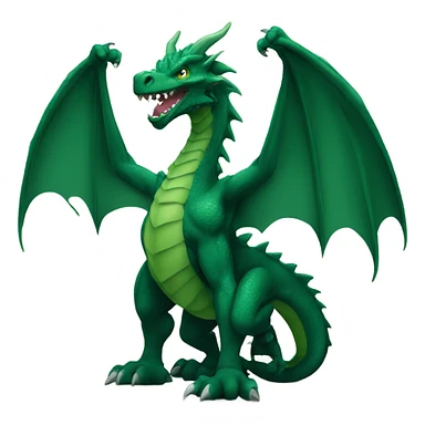 Dark green muscular dragon sticker