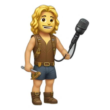 Gaulois avec un câble xlr sticker