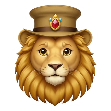 lion wearing hat sticker