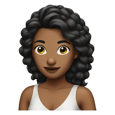 Dancer black hair sticker