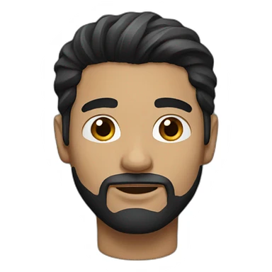 men black hair sticker