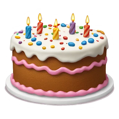 Birthday cake sticker