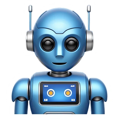 black friday robot with blue and metalic colours sticker