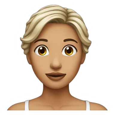 Woman-cute-with-her-chin sticker