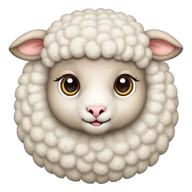 lamb with big eyes sticker