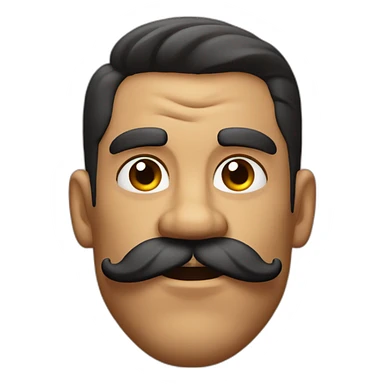 Muscle mustache expressive Cuban man sticker