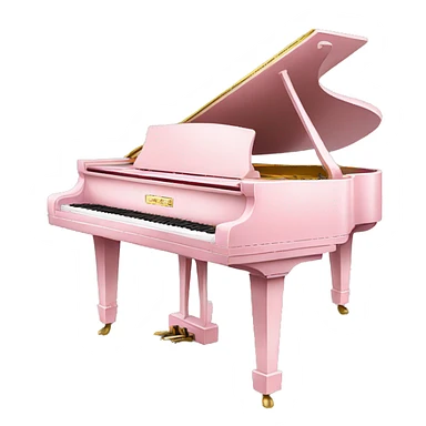 light pink grand piano sticker