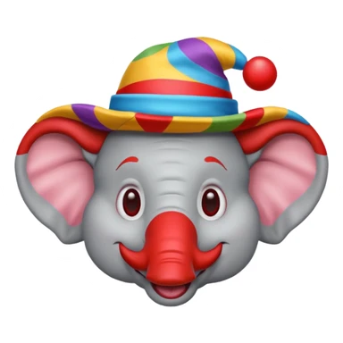 elephant clown, stand sticker