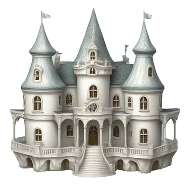 White Rococo castle sticker