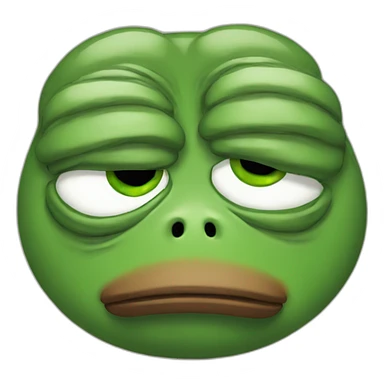sad pepe frog sticker