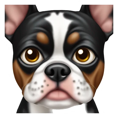 Boston terrier with pimples  sticker