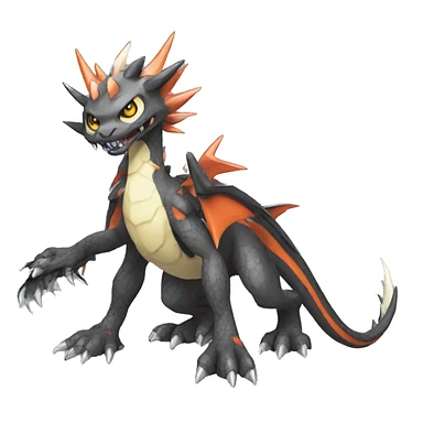  Cool Edgy Digimon-Fakemon-Dragon with edgy markings full body sticker