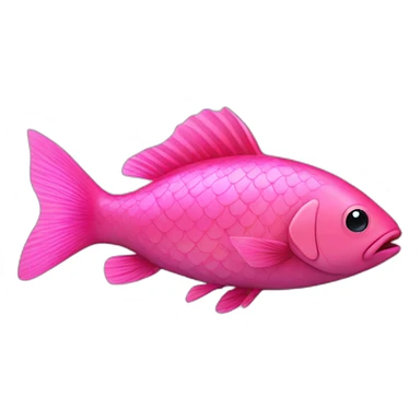 Pink fish sticker