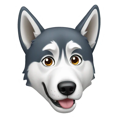 Crying husky dog sticker