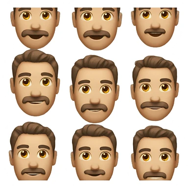   guy with no mustache sticker