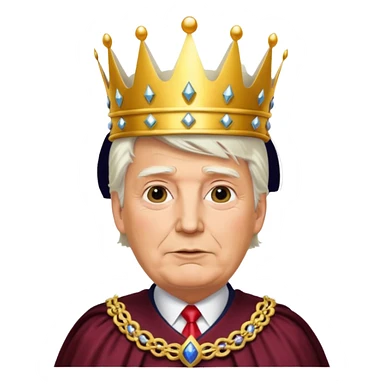 President Trump as 90 year old king sticker