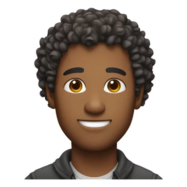 Handsome male with curls sticker